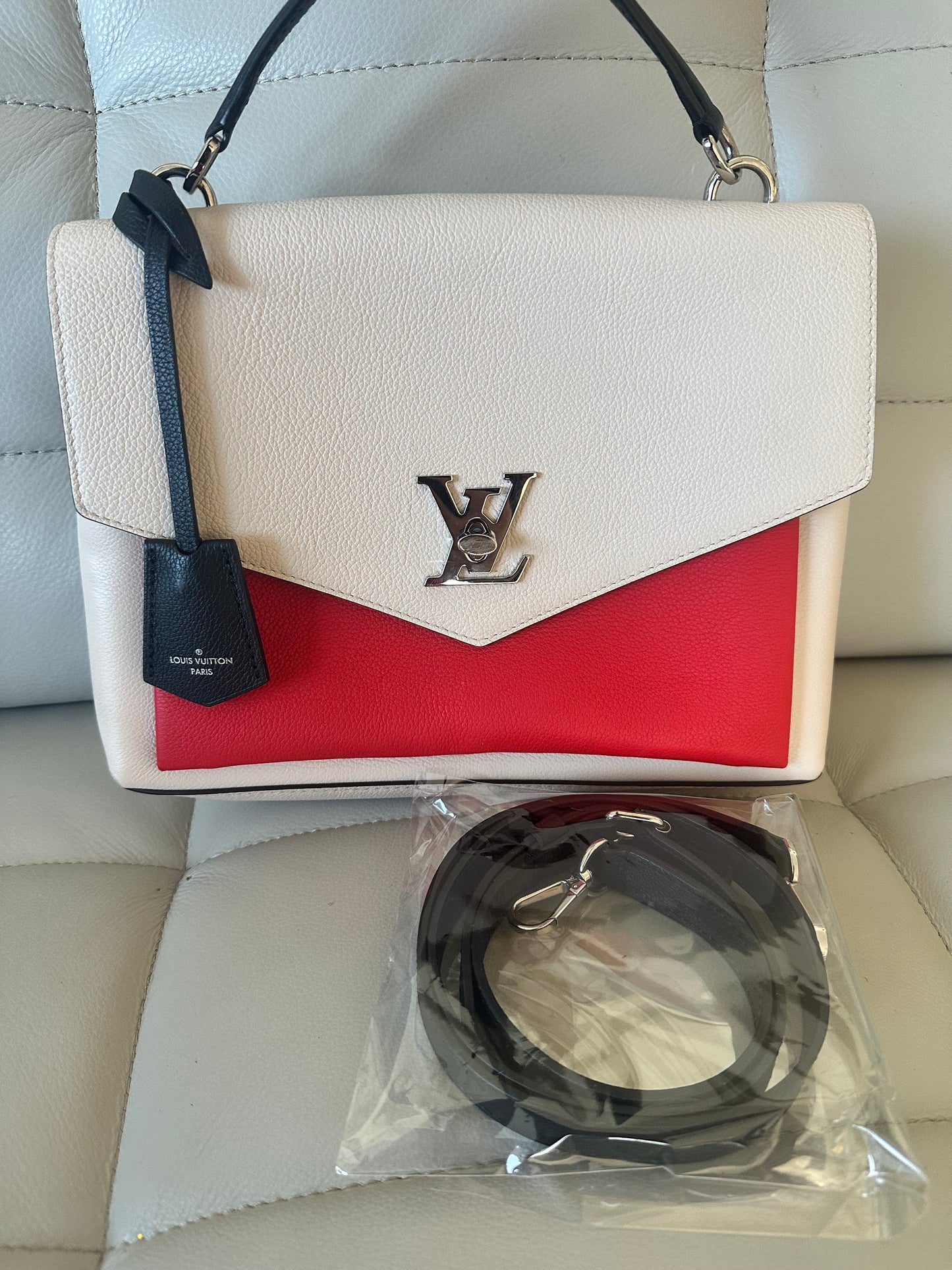 Louis Vuitton Mylockme leather 2 way handbag